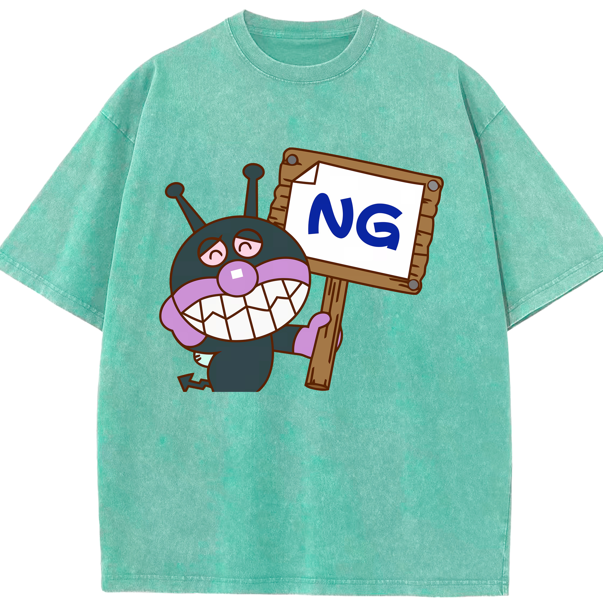 （画像用） アンパンマン Anpanman 綿100% ヴィンテージ風 半袖Tシャツ（フロントプリント）